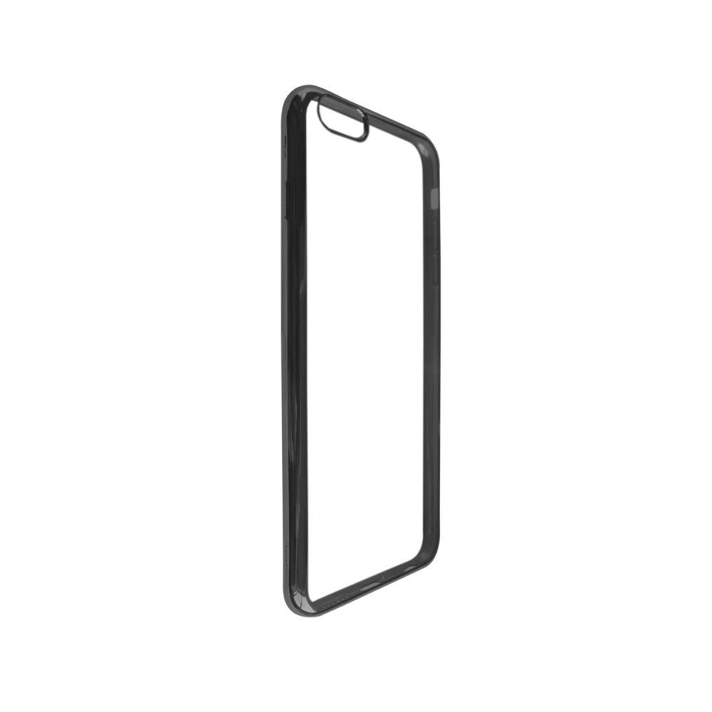 Чехол хром для iPhone 6 Plus/6S Plus силиконовый черный